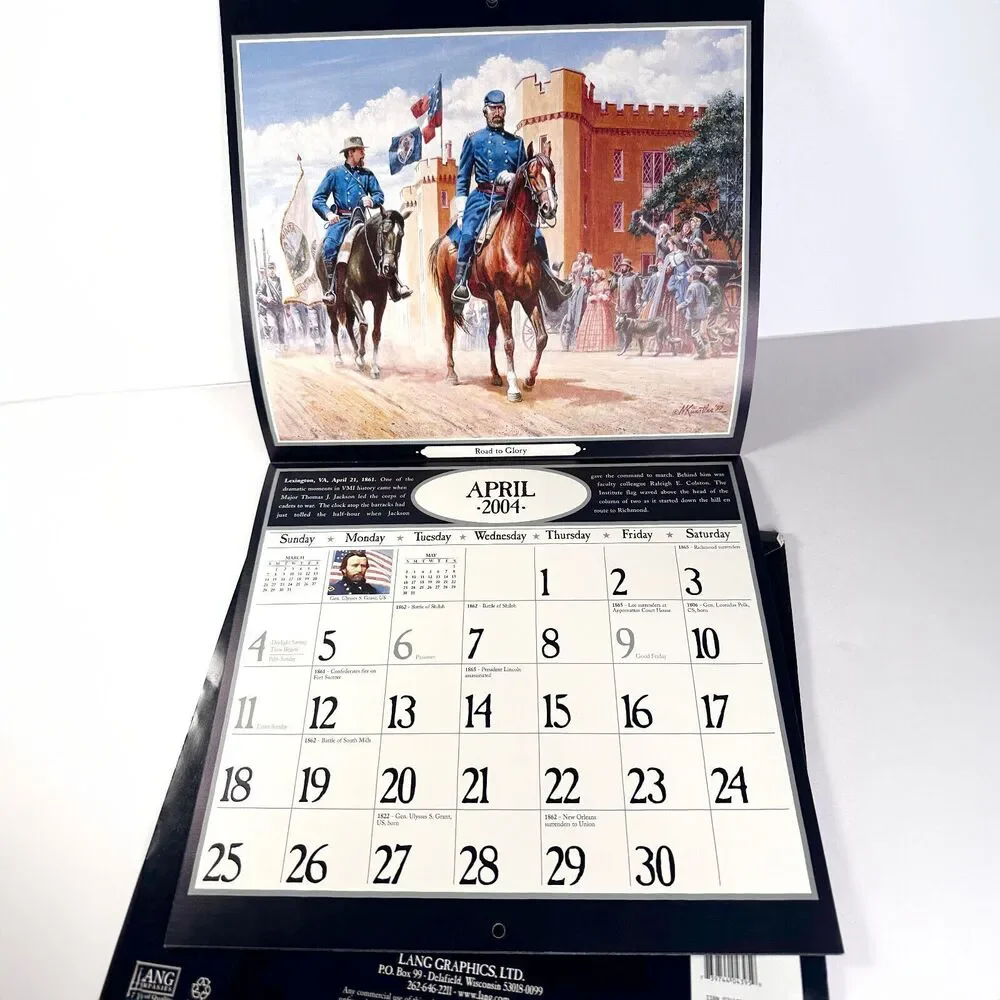 Vintage Calendar 2004 Kunstler Civil War Calendar